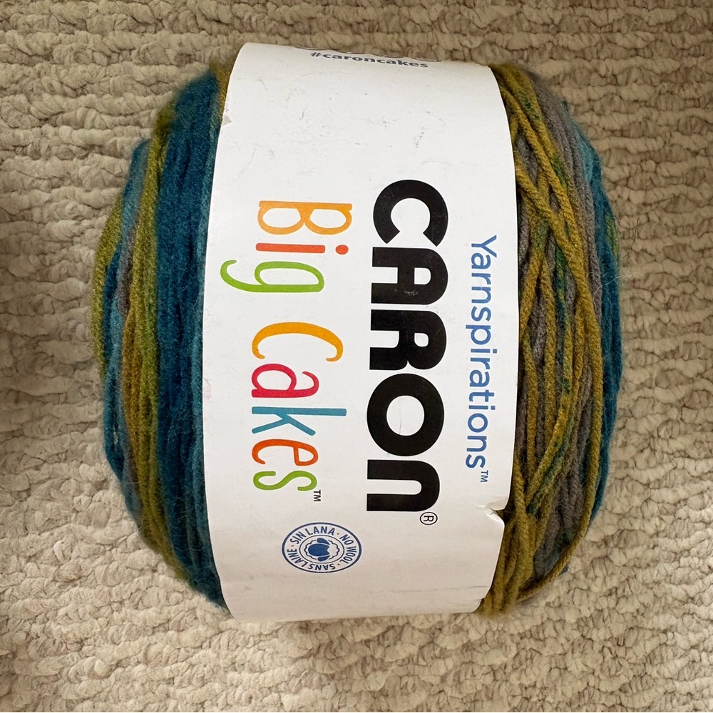 Caron Big Cakes Multicolor Yarn - Teal, Olive, Blues